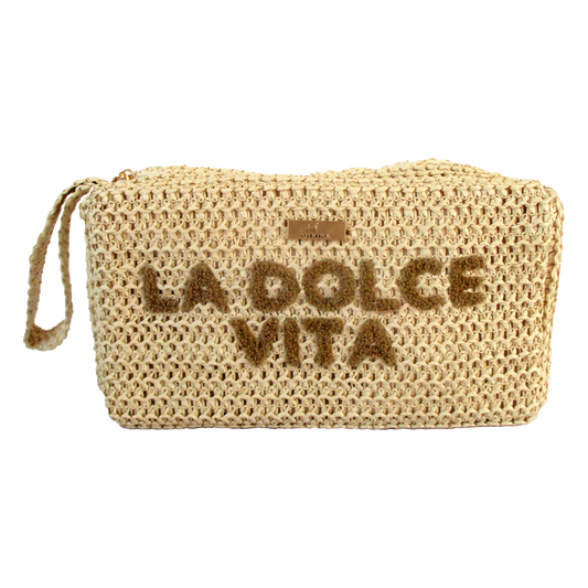 Pochette Beauty in Paglia "La Dolce Vita" - BAG246