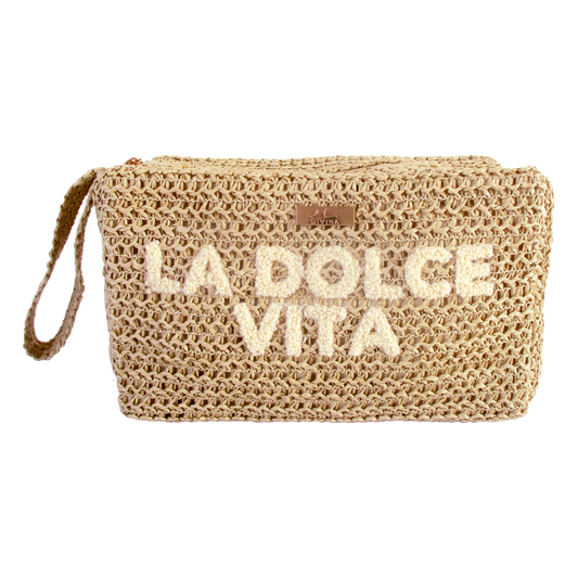 Pochette Beauty in Paglia "La Dolce Vita" - BAG246