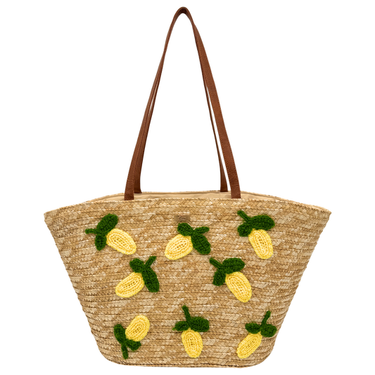 Borsa in Paglia - Limonea Maxi Cesta in Paglia - 57x32x24 cm - BAG248