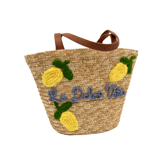 Borsa in Paglia - La Dolce Vita Basket in Paglia Mini - 43x27x14 cm - BAG249