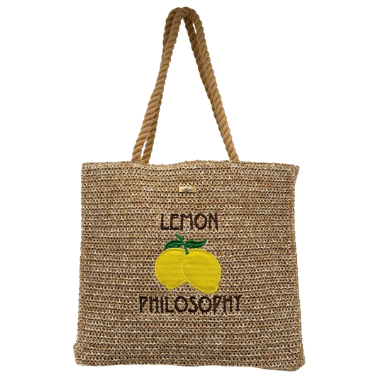Borsa in Paglia - Costiera -  40x35x11 cm - BAG252