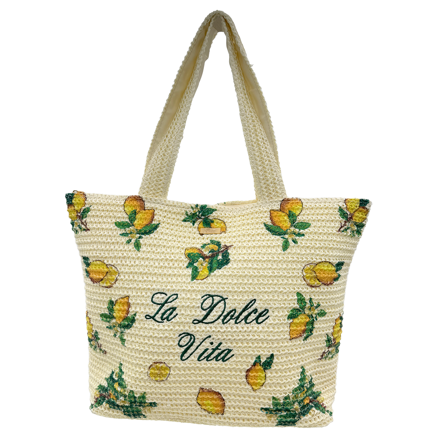 Borsa Fogliata Limoni La Dolce Vita grande 47x34x12 cm - BAG275