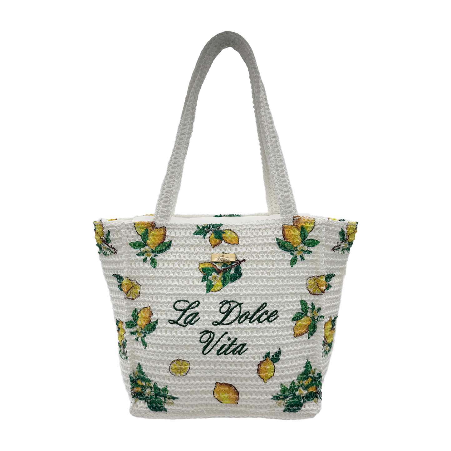 Borsa Fogliata Limoni La Dolce Vita media 28x24x15 cm - BAG276