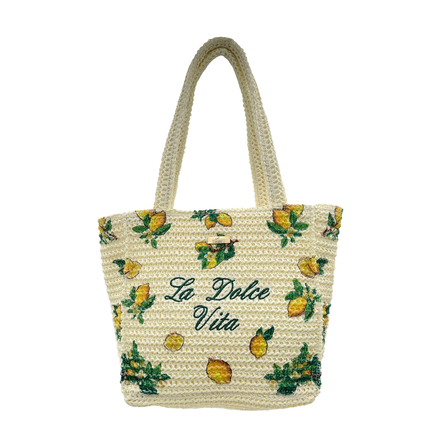 Borsa Fogliata Limoni La Dolce Vita media 28x24x15 cm - BAG276