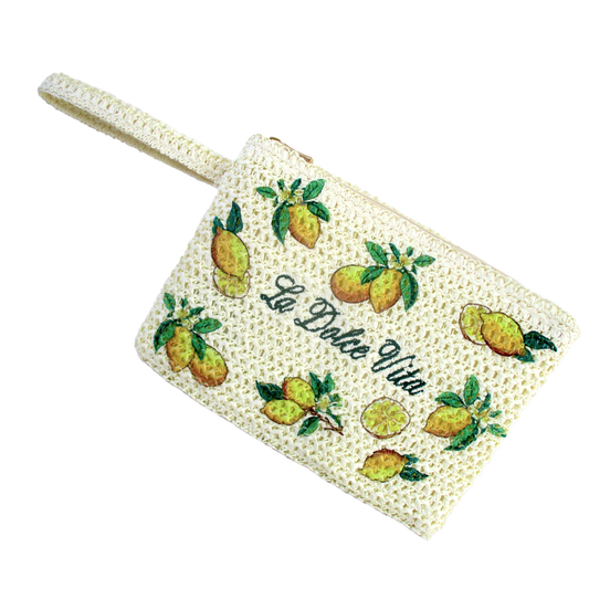 Pochette Fogliata Limoni La Dolce Vita 23x16 cm - BAG277