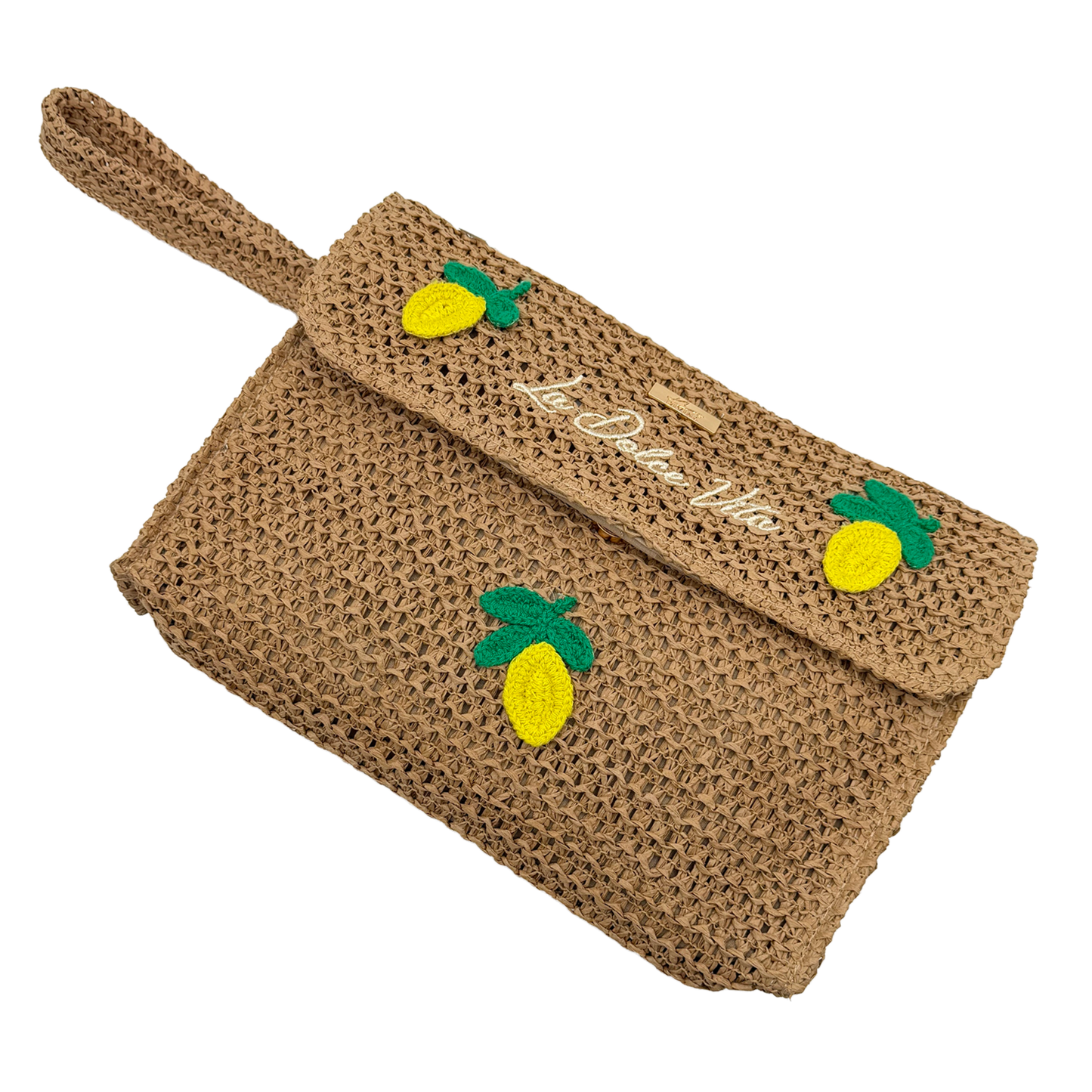 Mini Clutch Uncinetto in Paglia 28x18x5 cm – Borsa Elegante Estiva Donna - BAG278