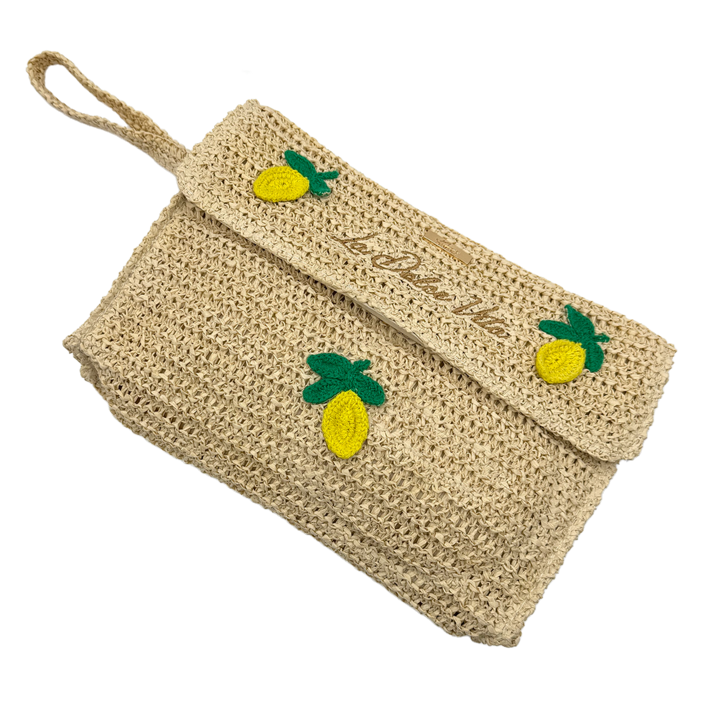 Mini Clutch Uncinetto in Paglia 28x18x5 cm – Borsa Elegante Estiva Donna - BAG278