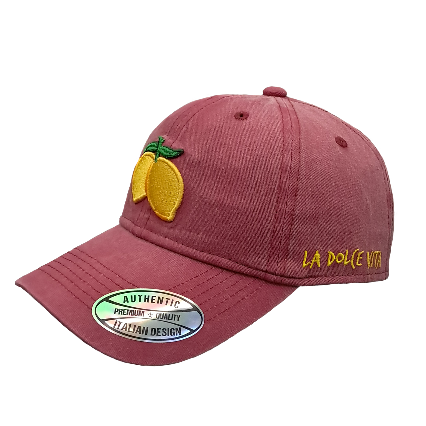 Cappello Baseball Unisex con Patch Limoni Ricamata – Stile Italiano Casual - BAS144