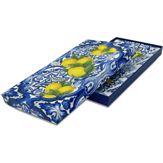 Box Ceramica luxury Lemon Platter - 1 rectangular plate 30.5 cm