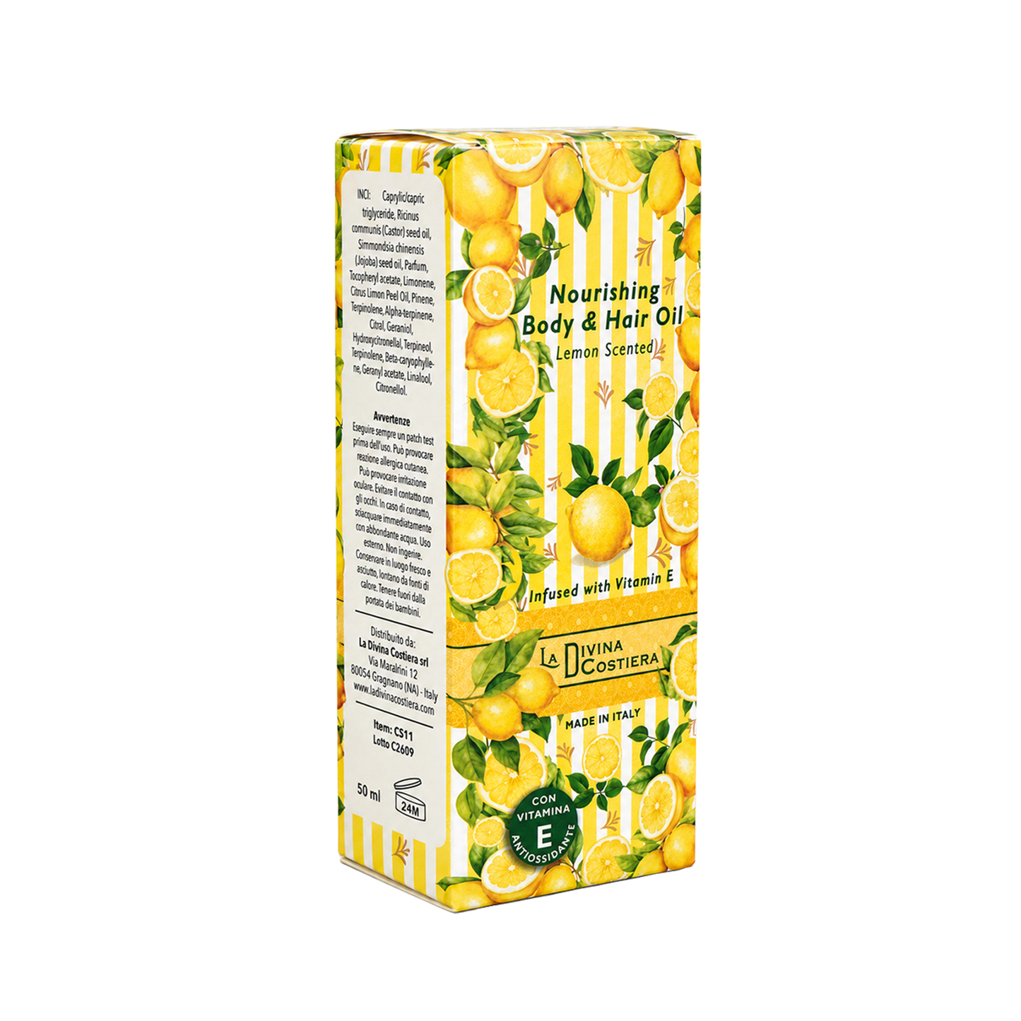 Olio Nutriente Corpo & Capelli al Limone con Vitamina E – 50 ml