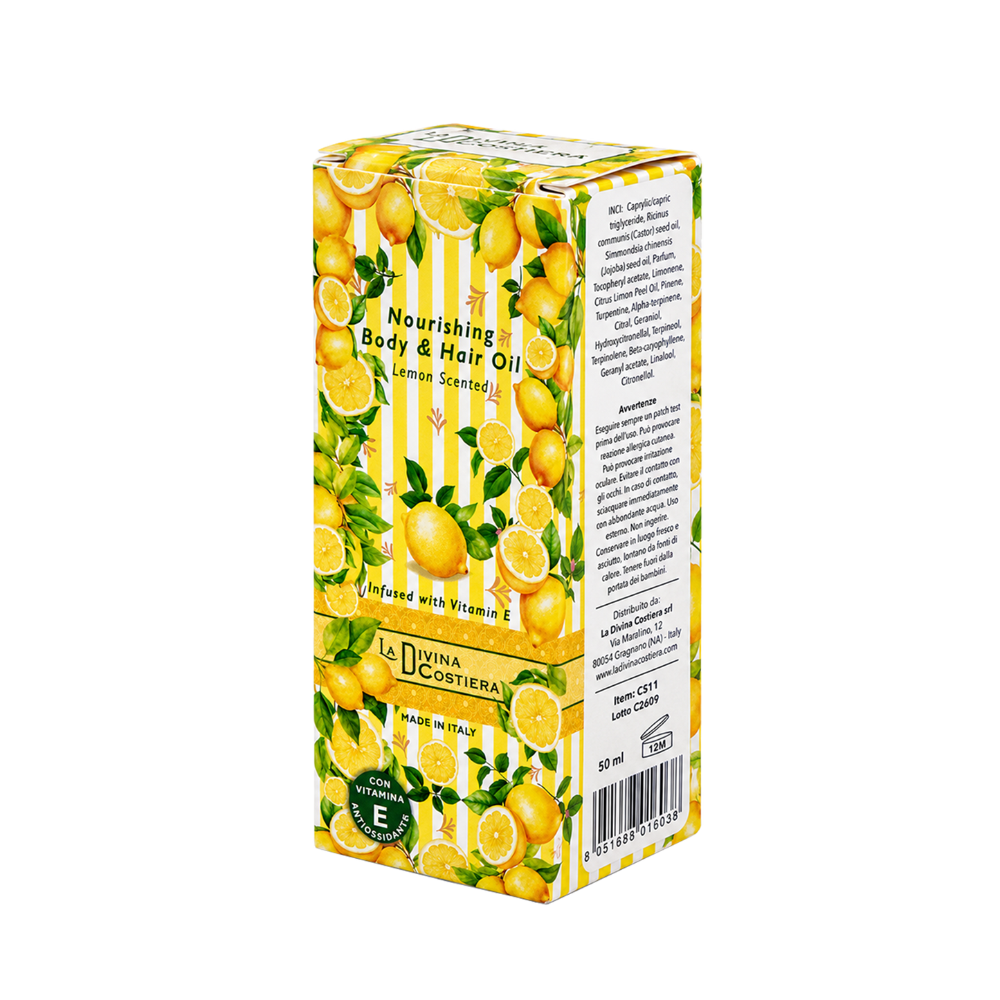 Olio Nutriente Corpo & Capelli al Limone con Vitamina E – 50 ml