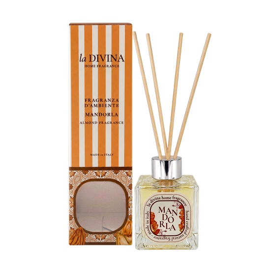 Diffusore a bastoncini per ambienti - MANDORLA Home Fragrance - profumatore da 100 ml - DIFF3