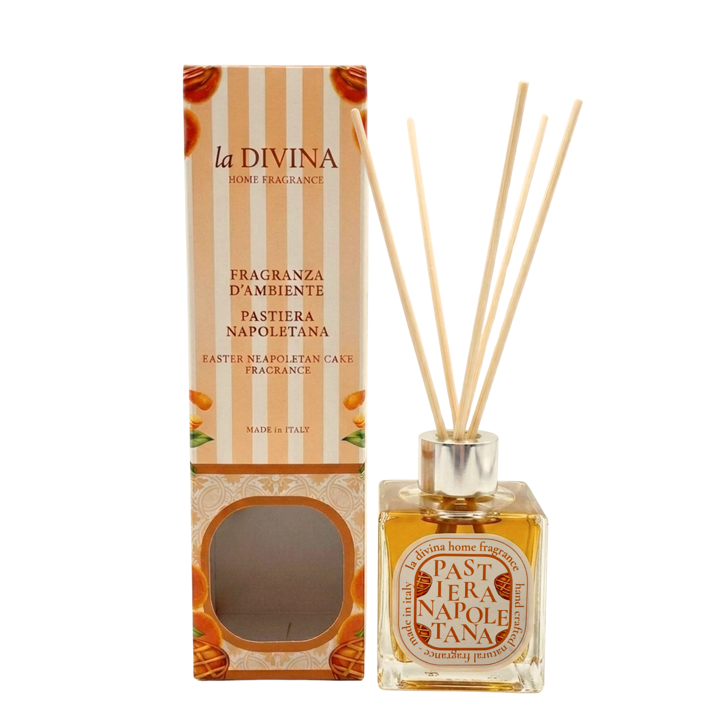 Diffusore a bastoncini per ambienti - PASTIERA NAPOLETANA Home Fragrance - profumatore da 100 ml - DIFF3