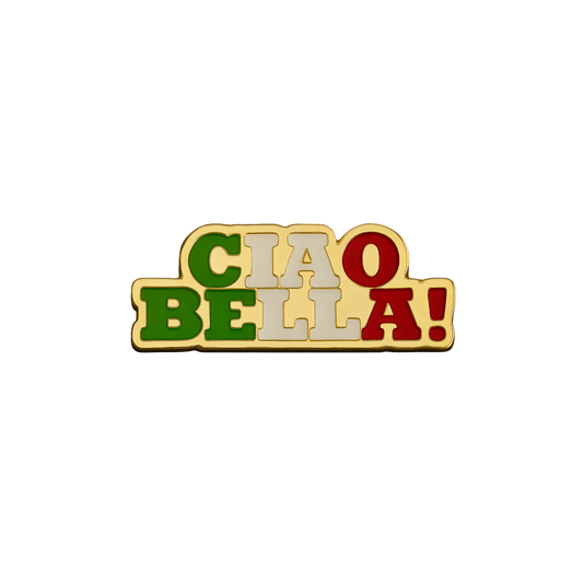 Spilla Italiana – “CIAO BELLA!” Tricolore – Espressione iconica dedicata alla bellezza femminile – #30