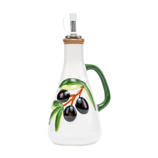 Oliera in ceramica decorata - Limone e Oliva -SF05