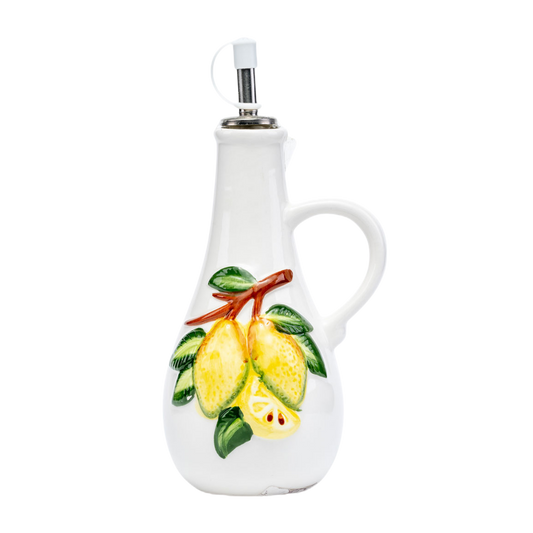 Oliera in ceramica decorata - Limone e Oliva -SF05
