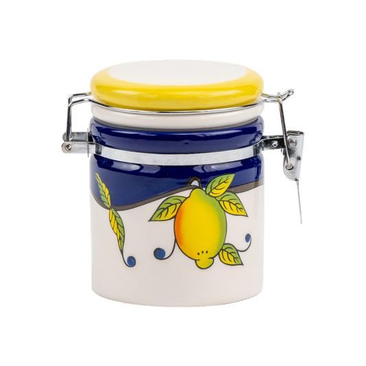 Barattolo ermetico in ceramica dipinto - SF103