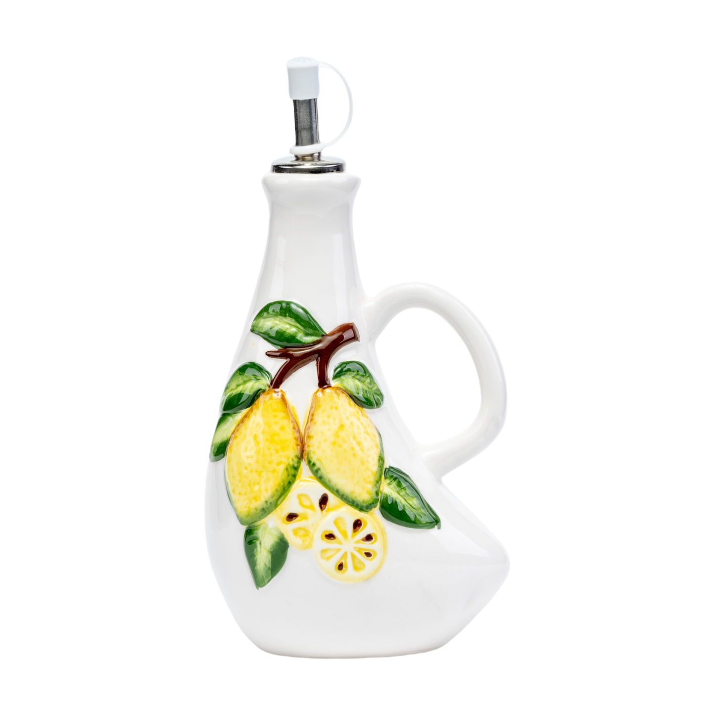 Oliera in Ceramica Fondo Curvo con Limoni 3D - SF11 Lemon