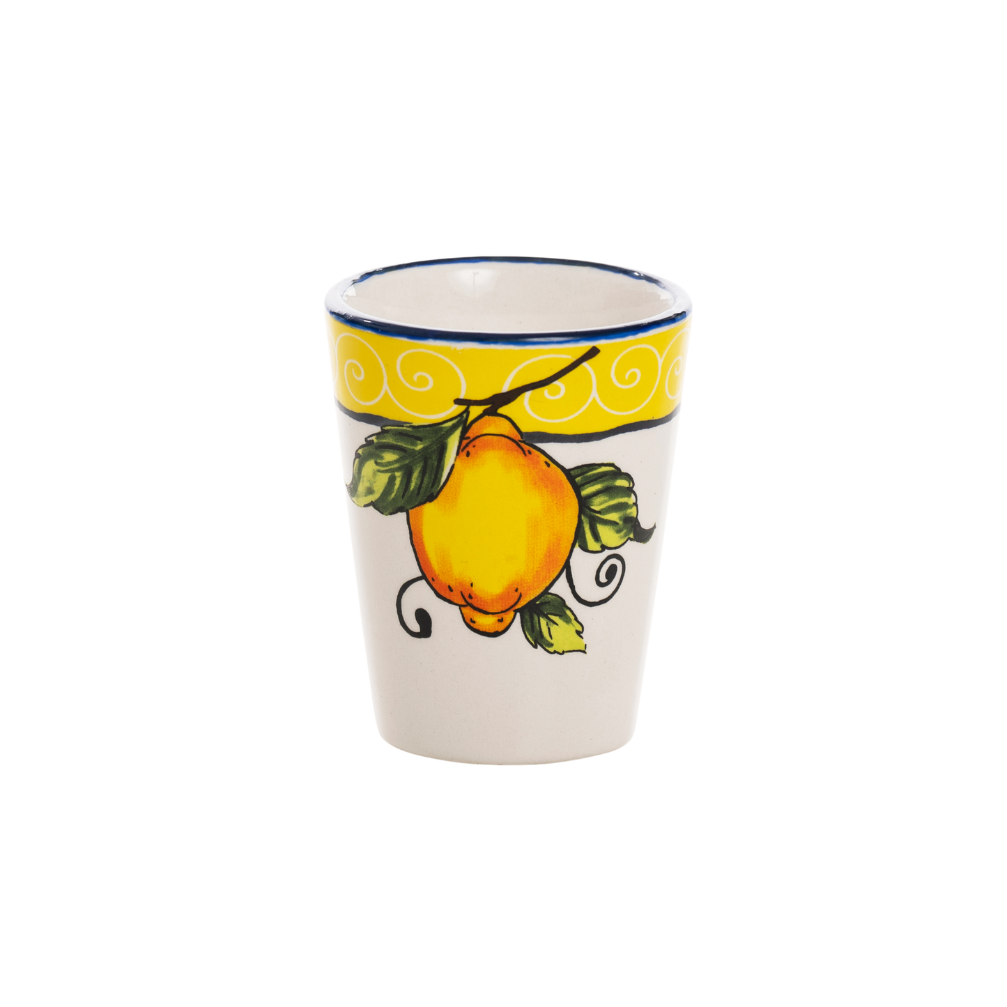 Bicchierino in ceramica con decorazione limone - SF152