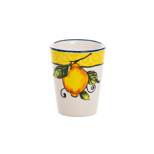 Bicchierino in ceramica con decorazione limone - SF152