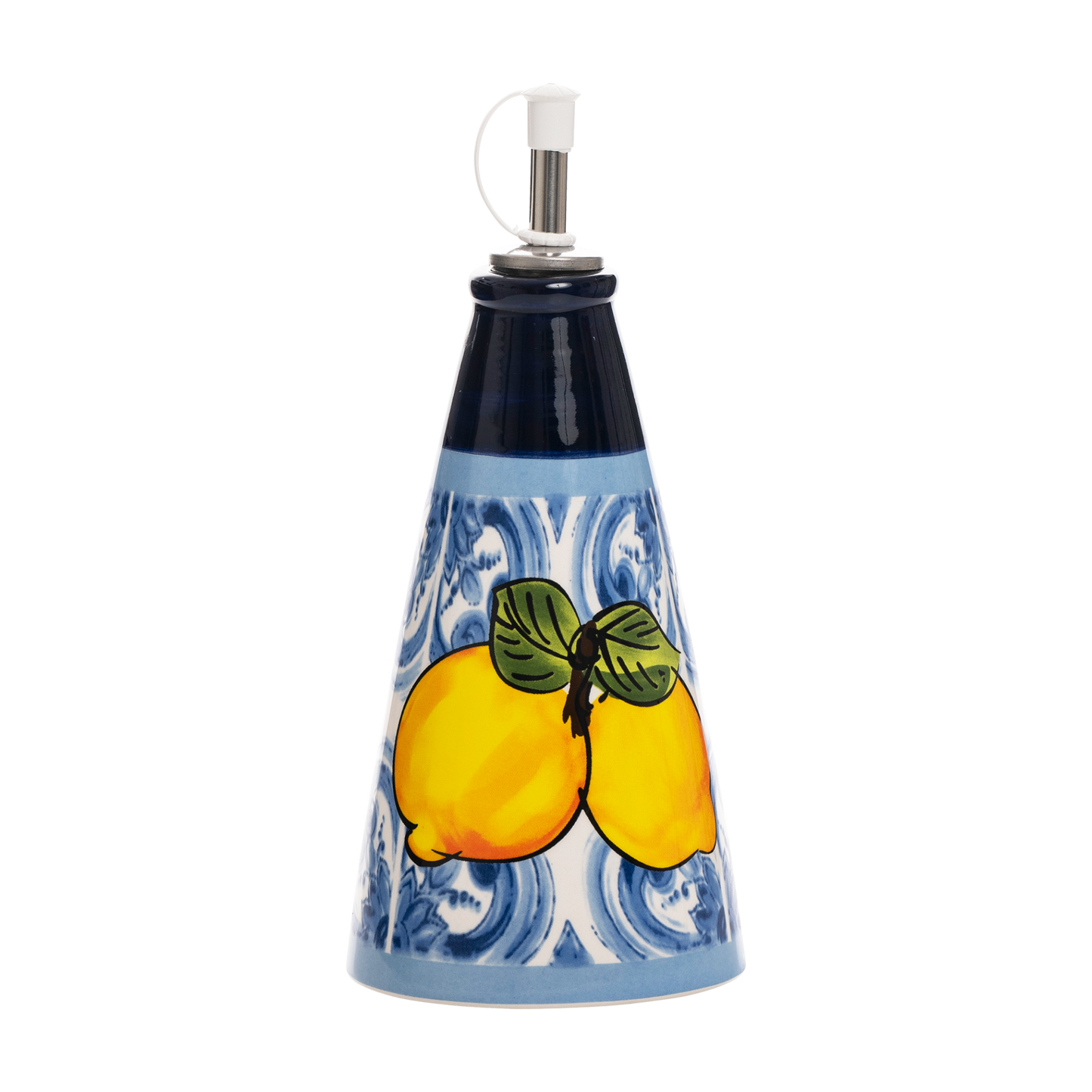 Oliera in ceramica decorata con limoni - SF155