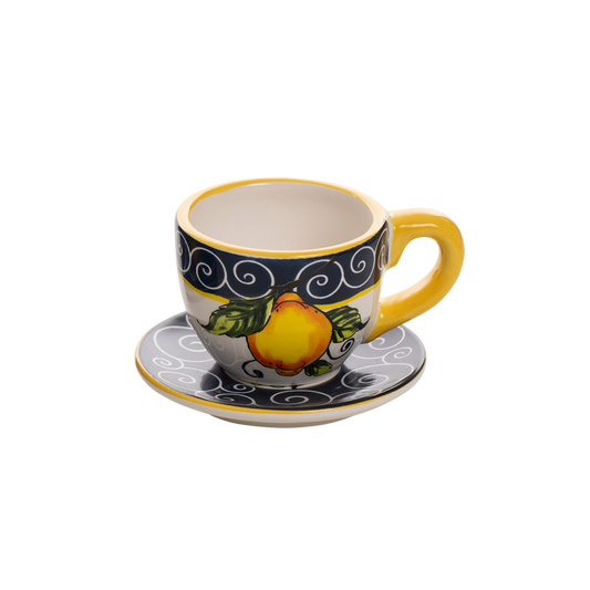 Tazzina da caffè con piattino blu - SF158