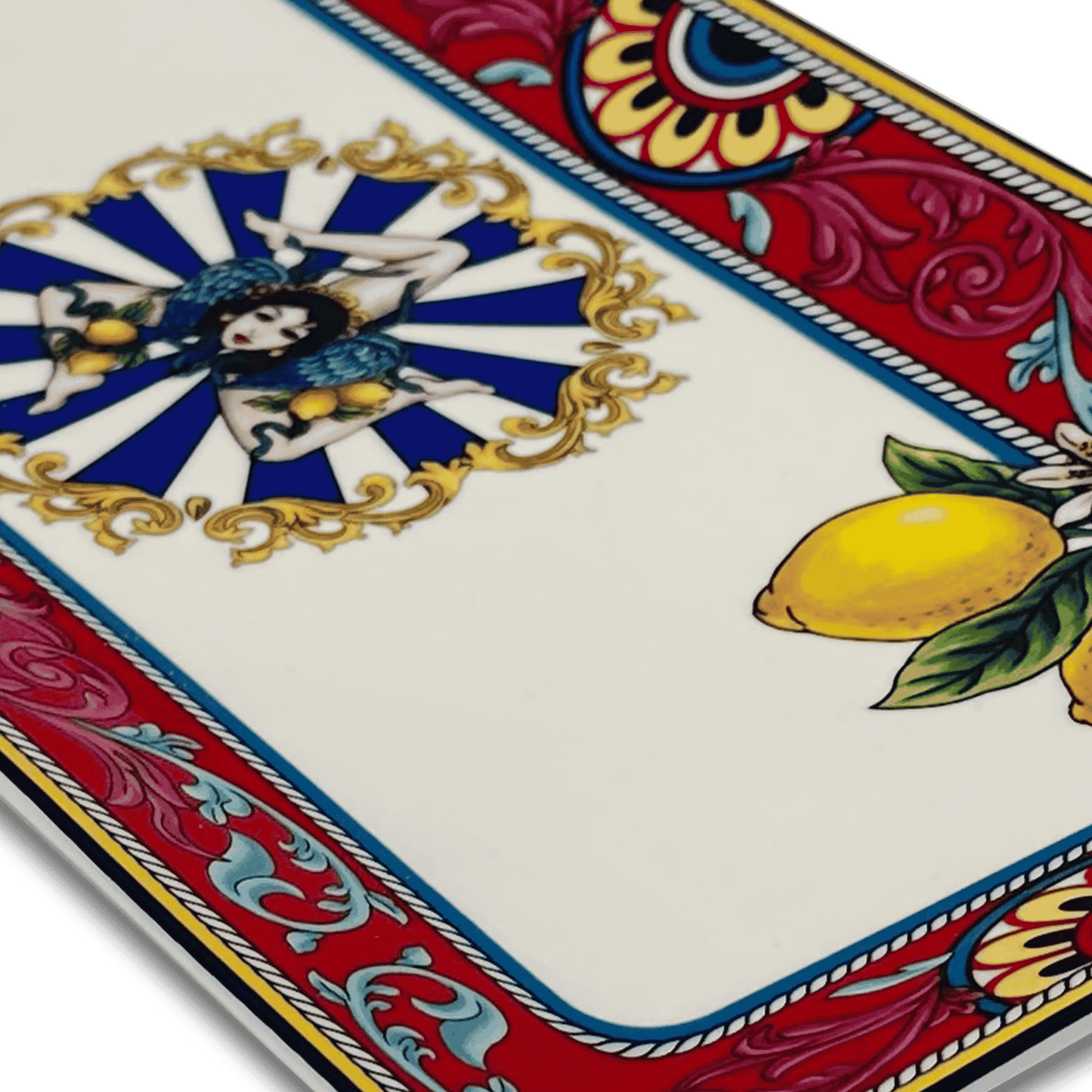 Box Ceramica luxury Trinacria Platter - 1 rectangular plate 30.5 cm