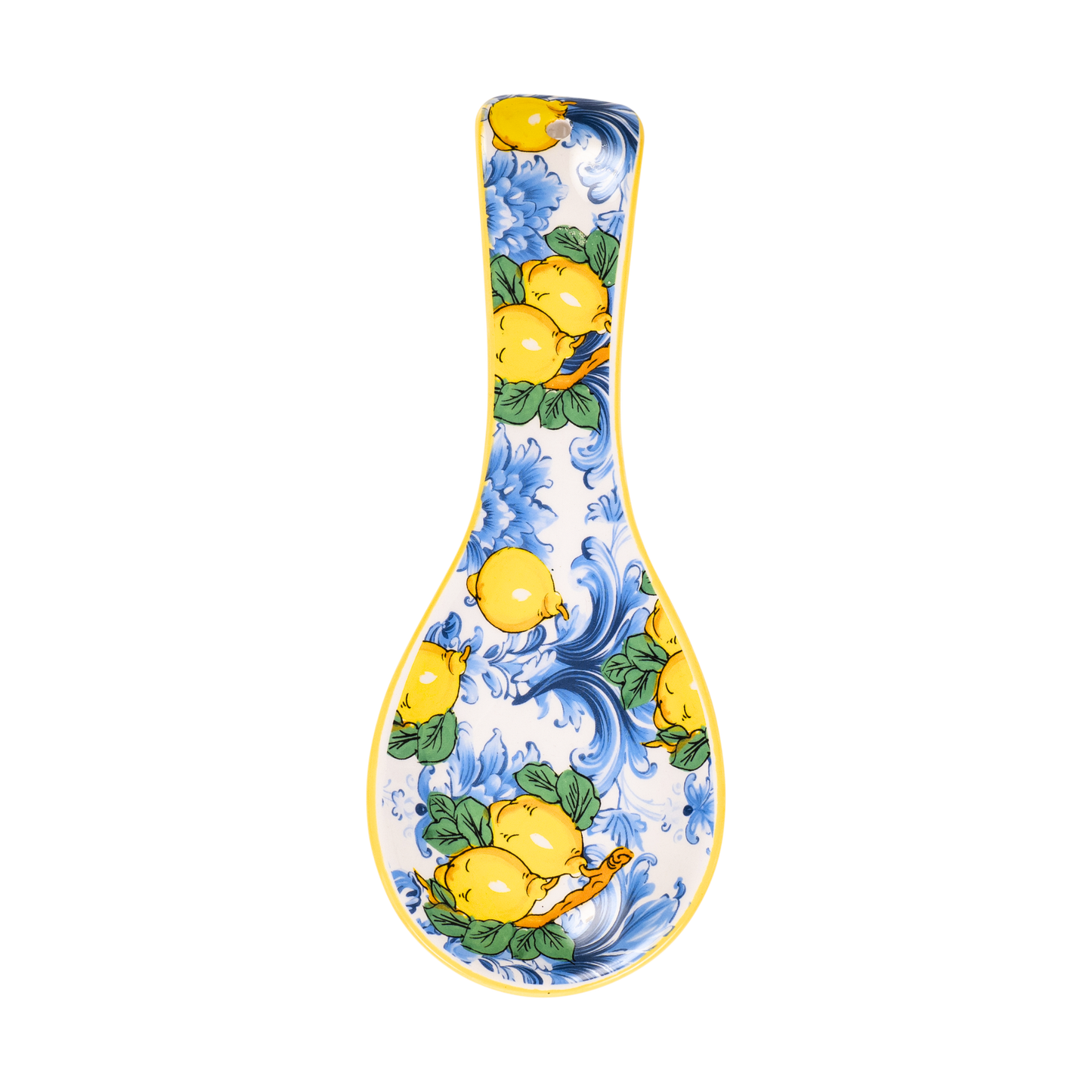 Poggiamestolo in ceramica decorata maioliche Azul miste - SF175
