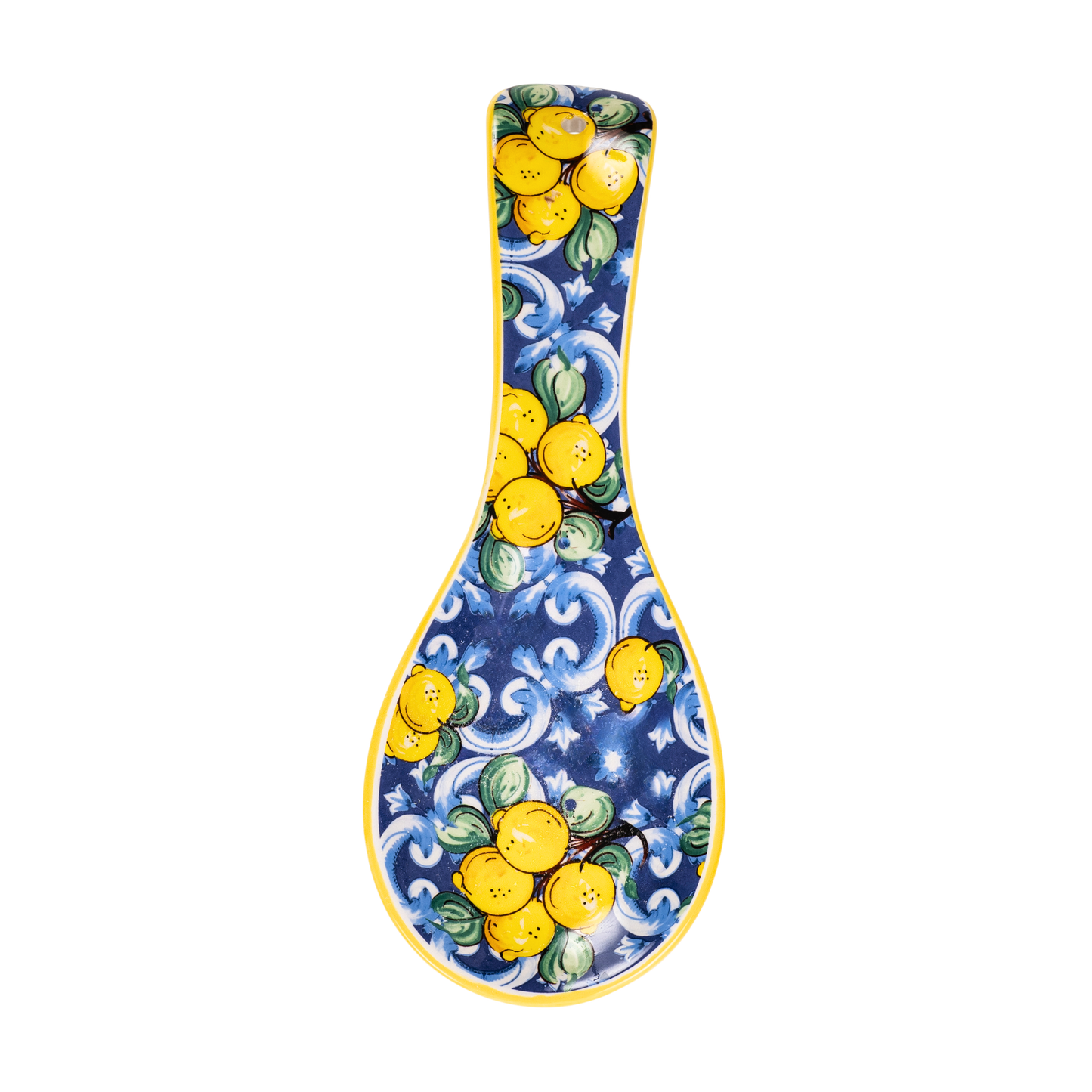 Poggiamestolo in ceramica decorata maioliche Azul miste - SF175
