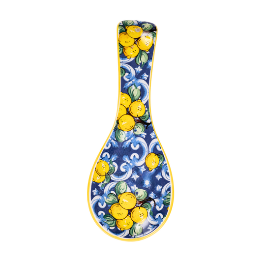 Poggiamestolo in ceramica decorata maioliche Azul miste - SF175