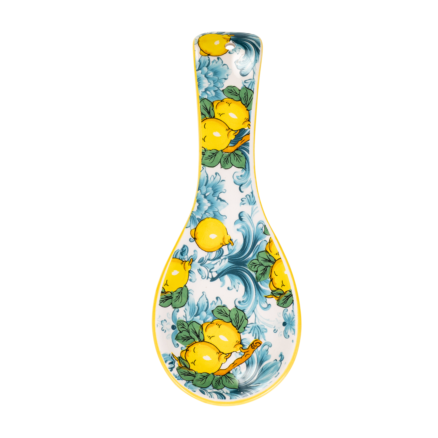 Poggiamestolo in ceramica decorata maioliche Azul miste - SF175