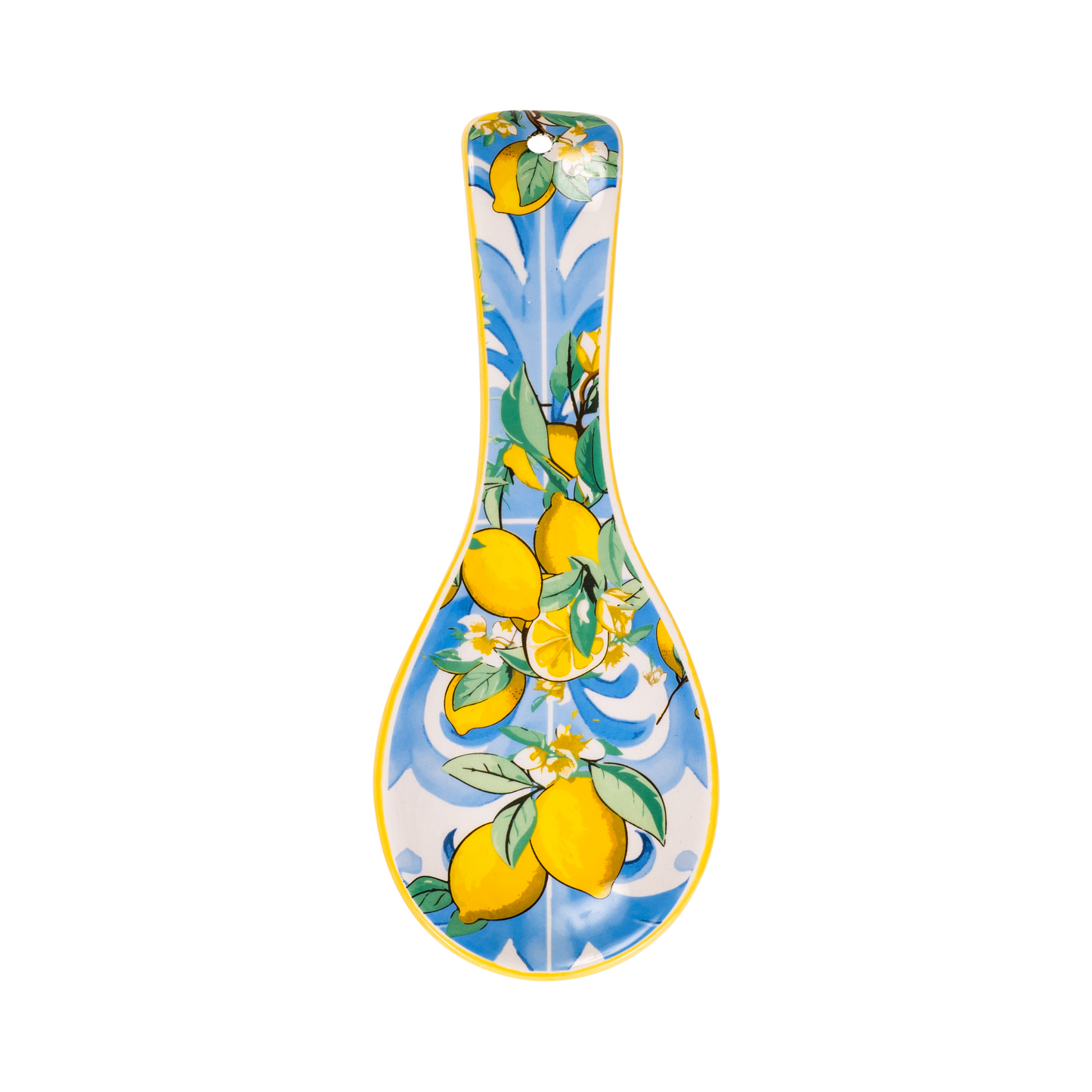 Poggiamestolo in Ceramica con Limoni Decorati - Stile Mediterraneo - SF176