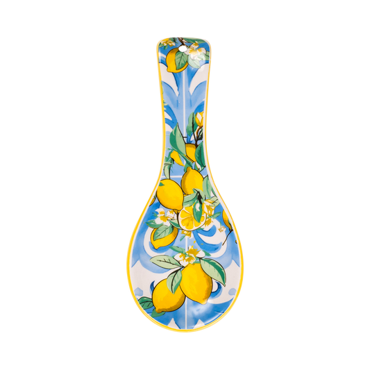 Poggiamestolo in Ceramica con Limoni Decorati - Stile Mediterraneo - SF176