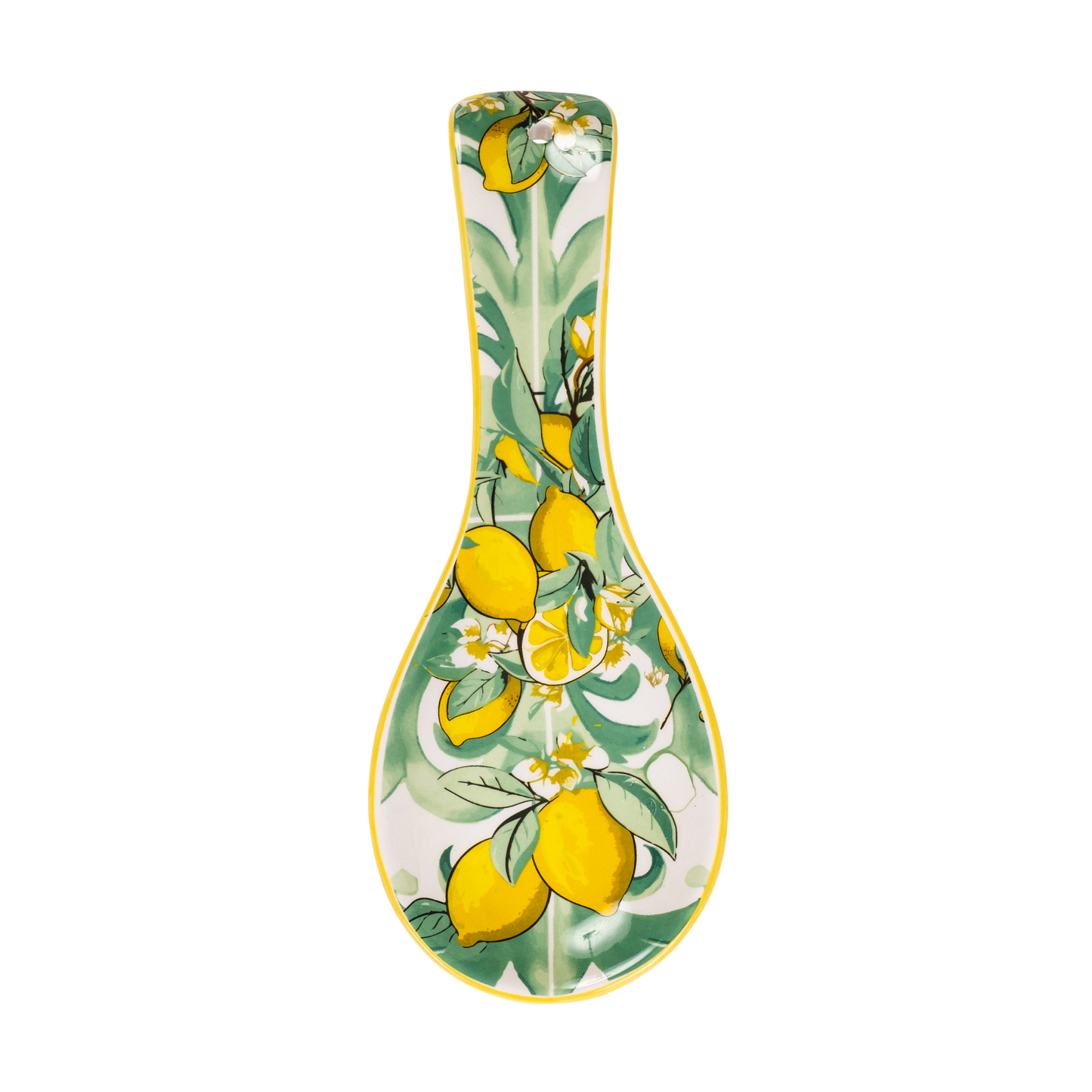 Poggiamestolo in Ceramica con Limoni Decorati - Stile Mediterraneo - SF176