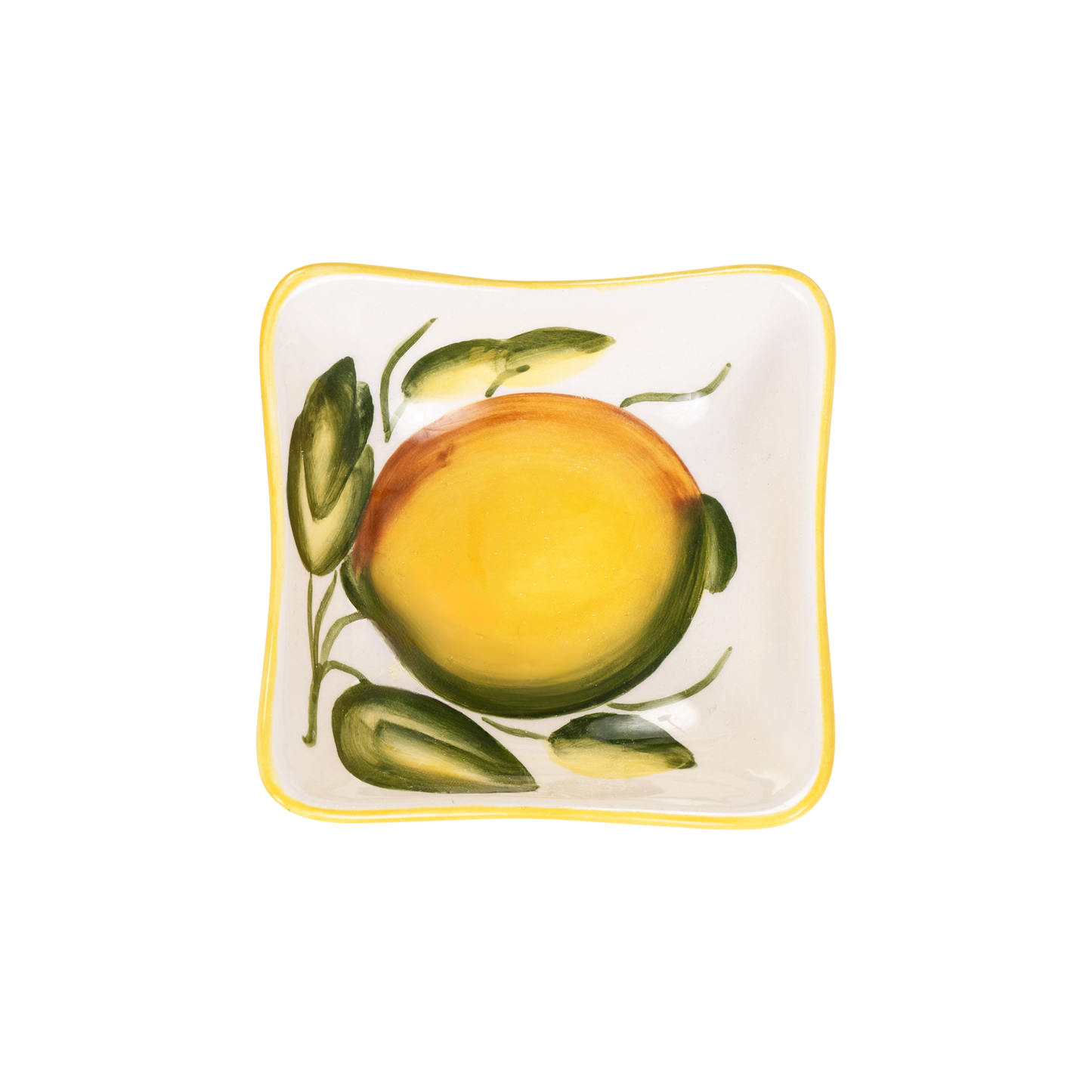 Ciotola Quadrata con Limone Dipinto - SF209
