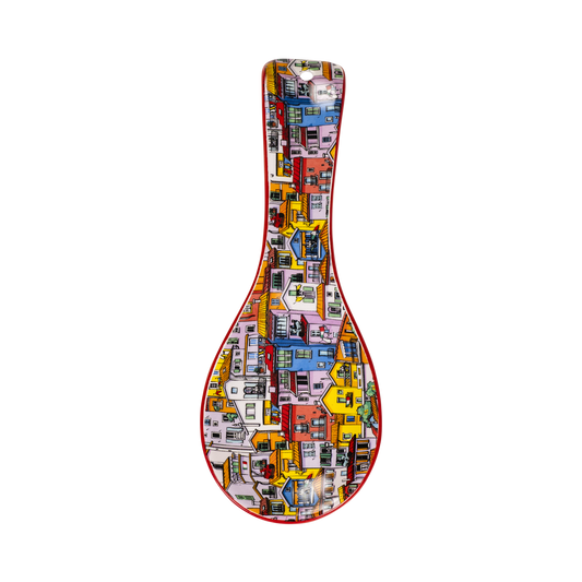 Poggiamestolo in Ceramica Tiny Houses - Decorazioni Casette Colorate - SF214