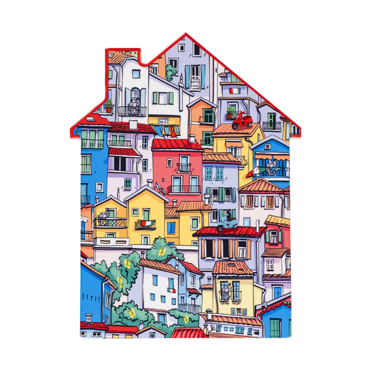 Sottopentola in ceramica Tiny Houses - Decorazione Casette Colorate - SF224