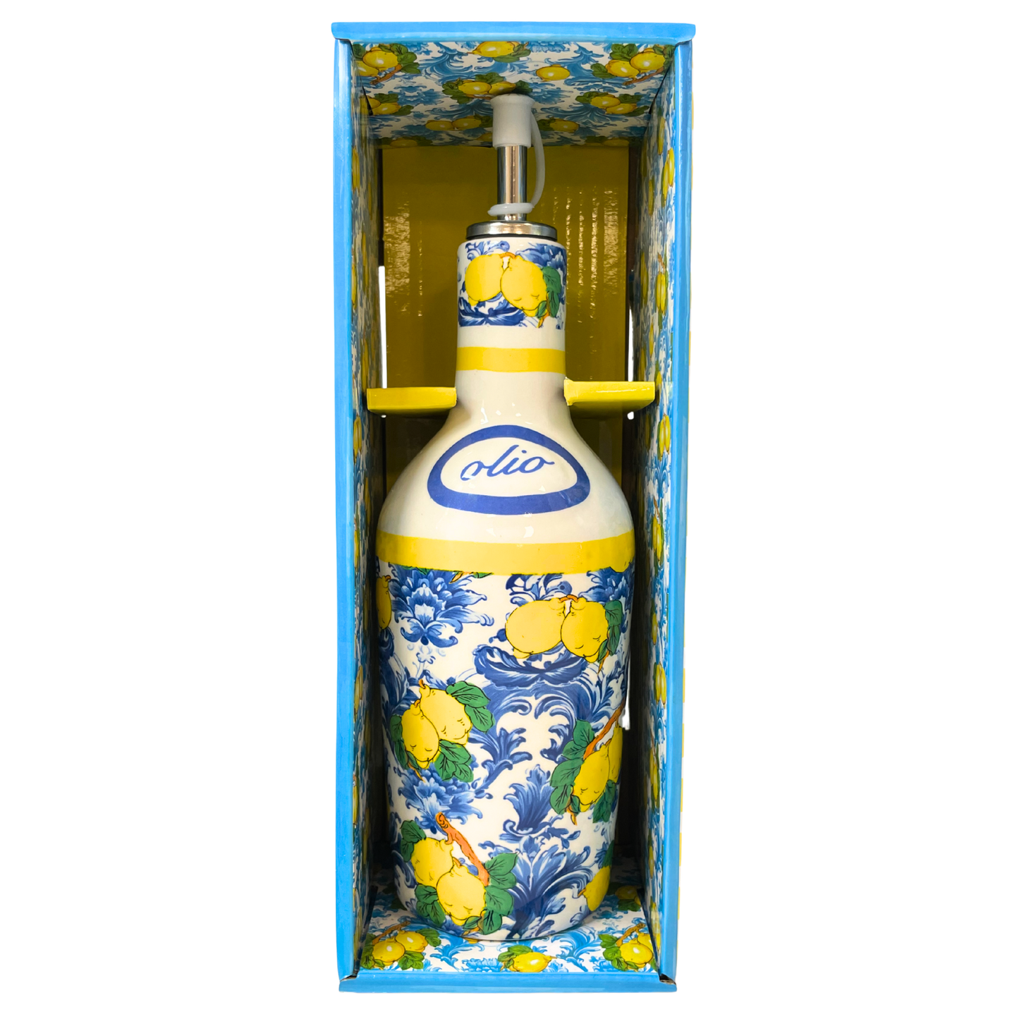 Oliera Blu La Divina - Oliera in ceramica decorata con confezione - SF273