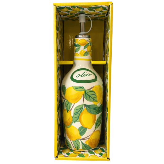 Oliera La Limonaia - Oliera in ceramica decorata con confezione - SF275