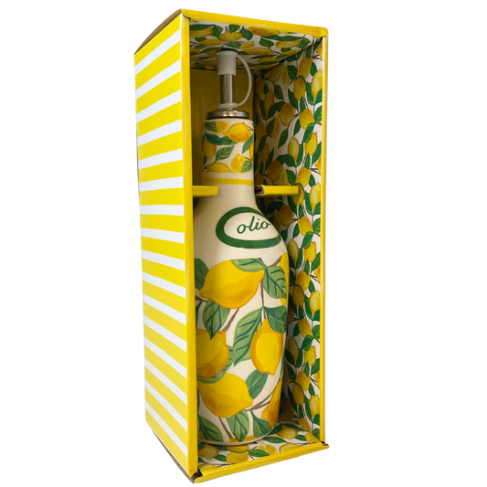 Oliera La Limonaia - Oliera in ceramica decorata con confezione - SF275