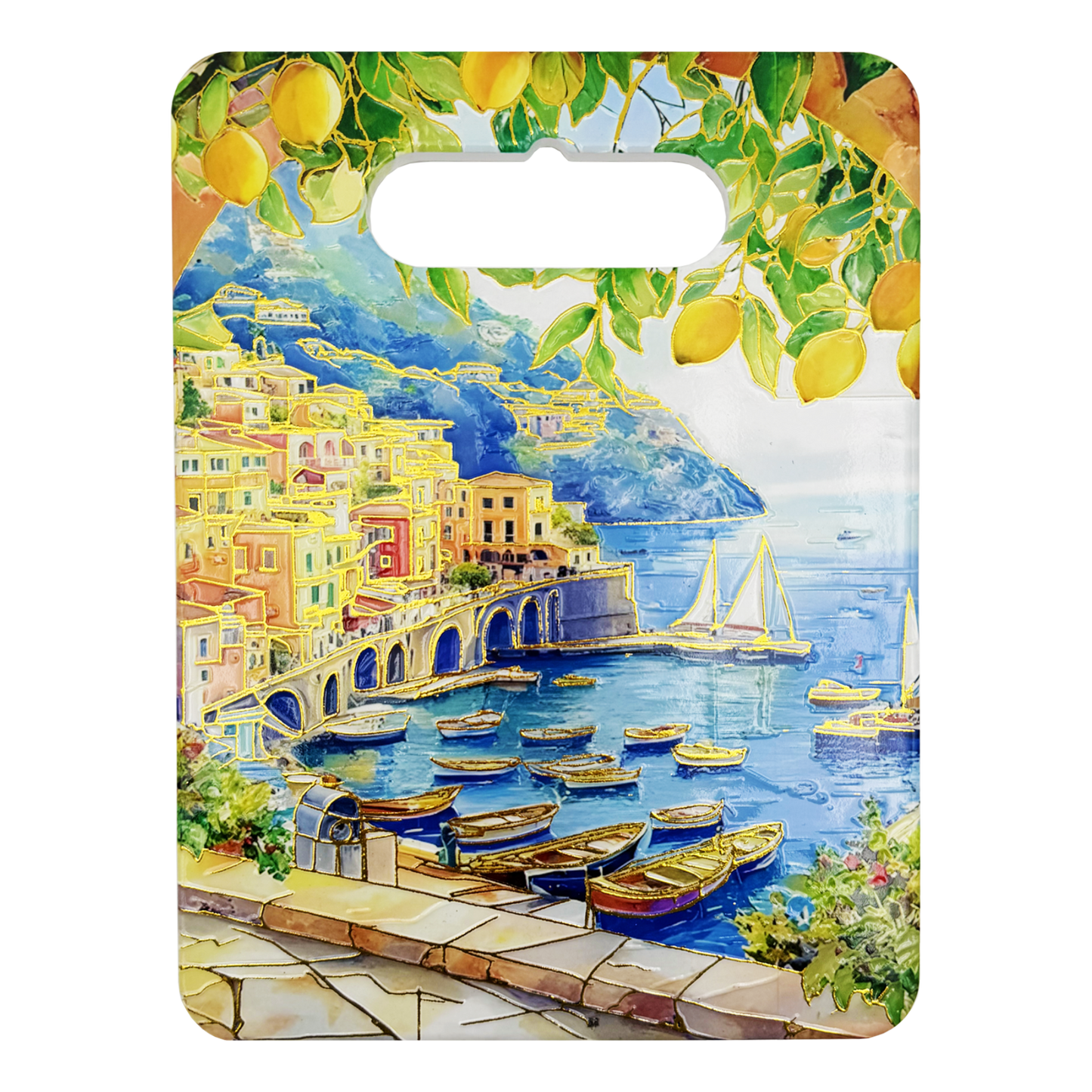 Sottopentola in ceramica Paesaggio Mix - 18x24 cm - SF297