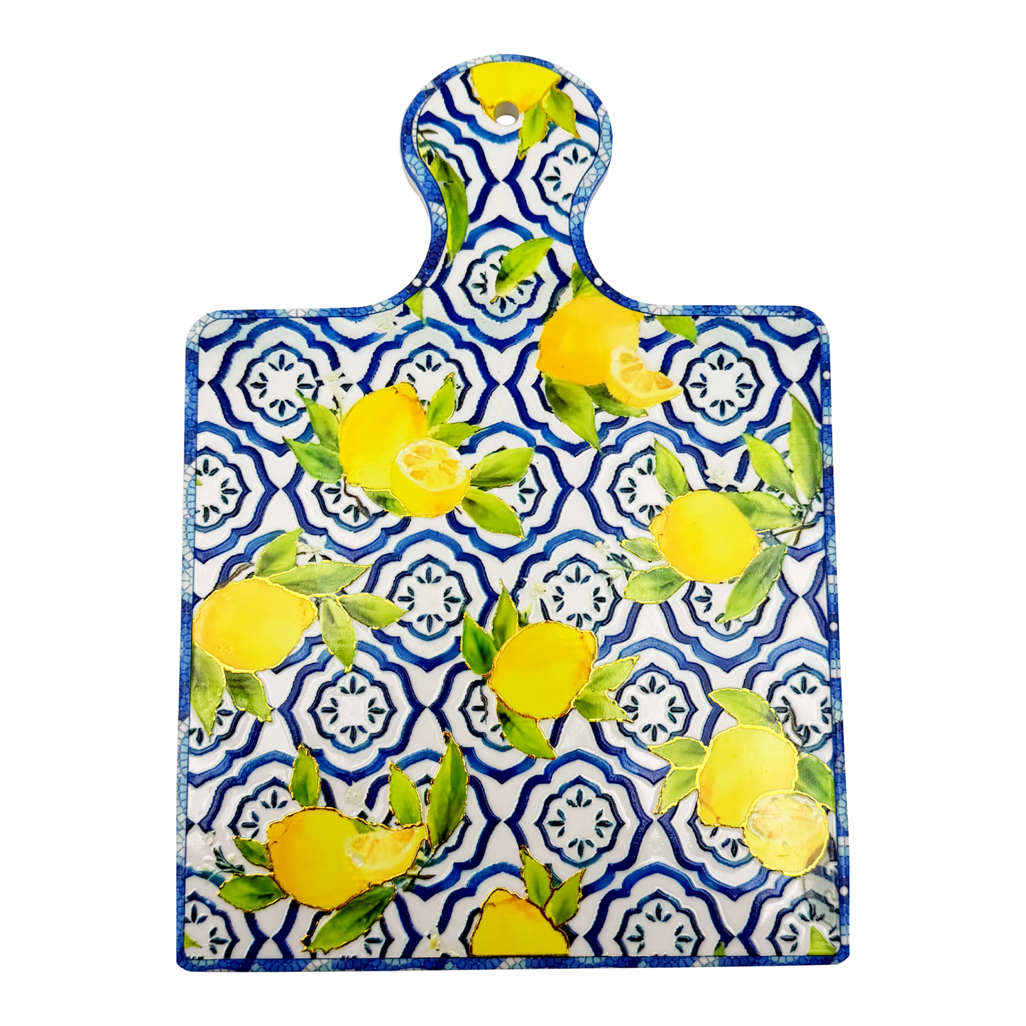 Sottopentola quadrato in ceramica maiolica mix - 17x24 cm - SF298