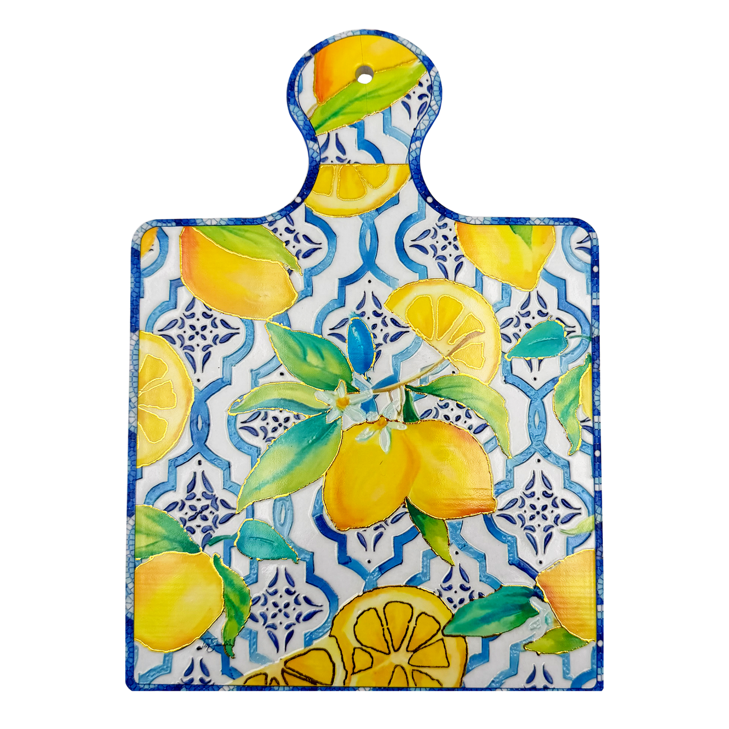 Sottopentola quadrato in ceramica maiolica mix - 17x24 cm - SF298