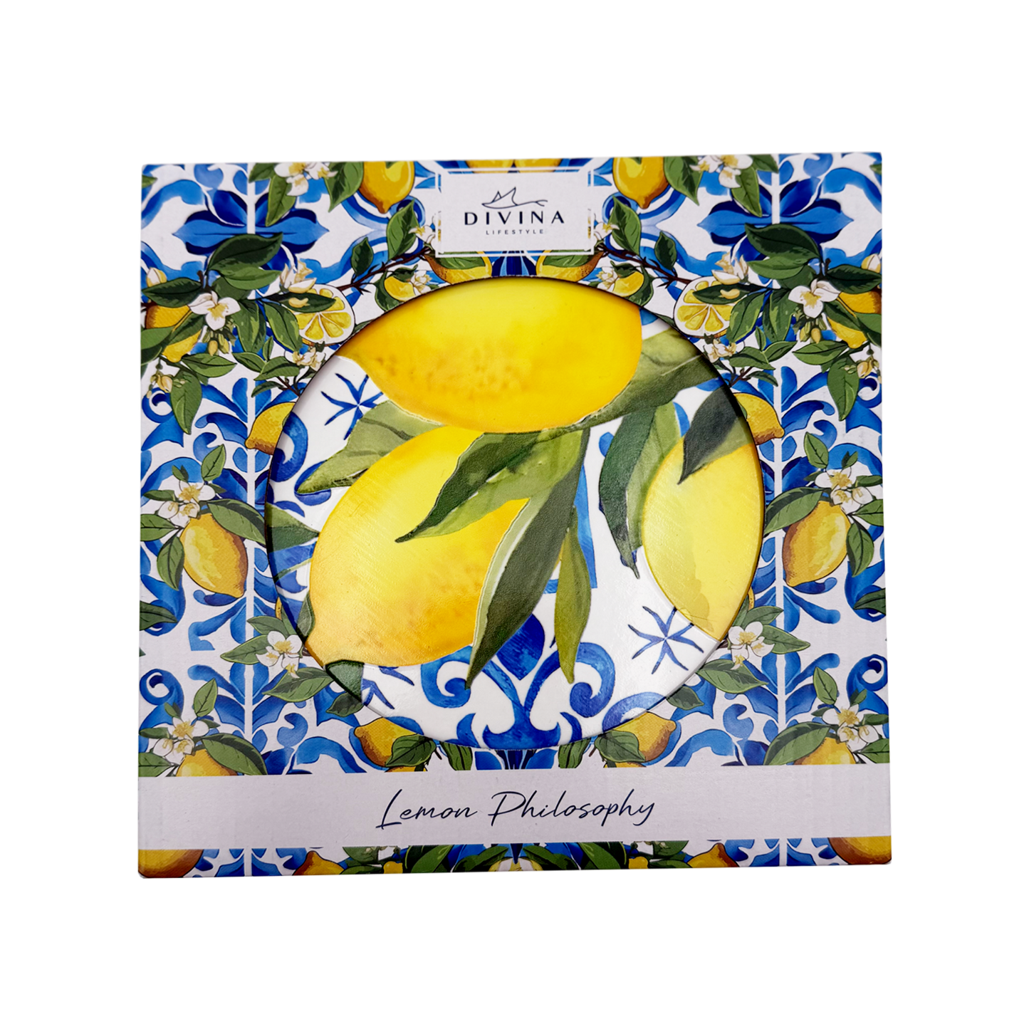Sottopentola decorativo in ceramica Lemon Shape con Mix Maiolica - 15x21 cm - SF299