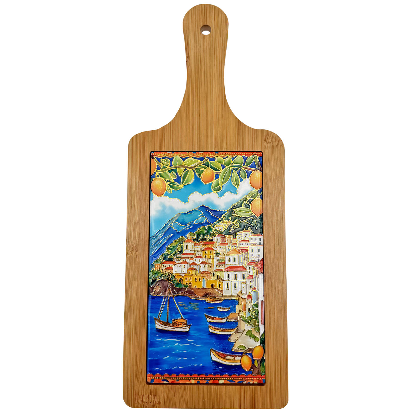 Sottopentola in ceramica e bambù Paesaggio Mix - 14x35,5 cm - SF300