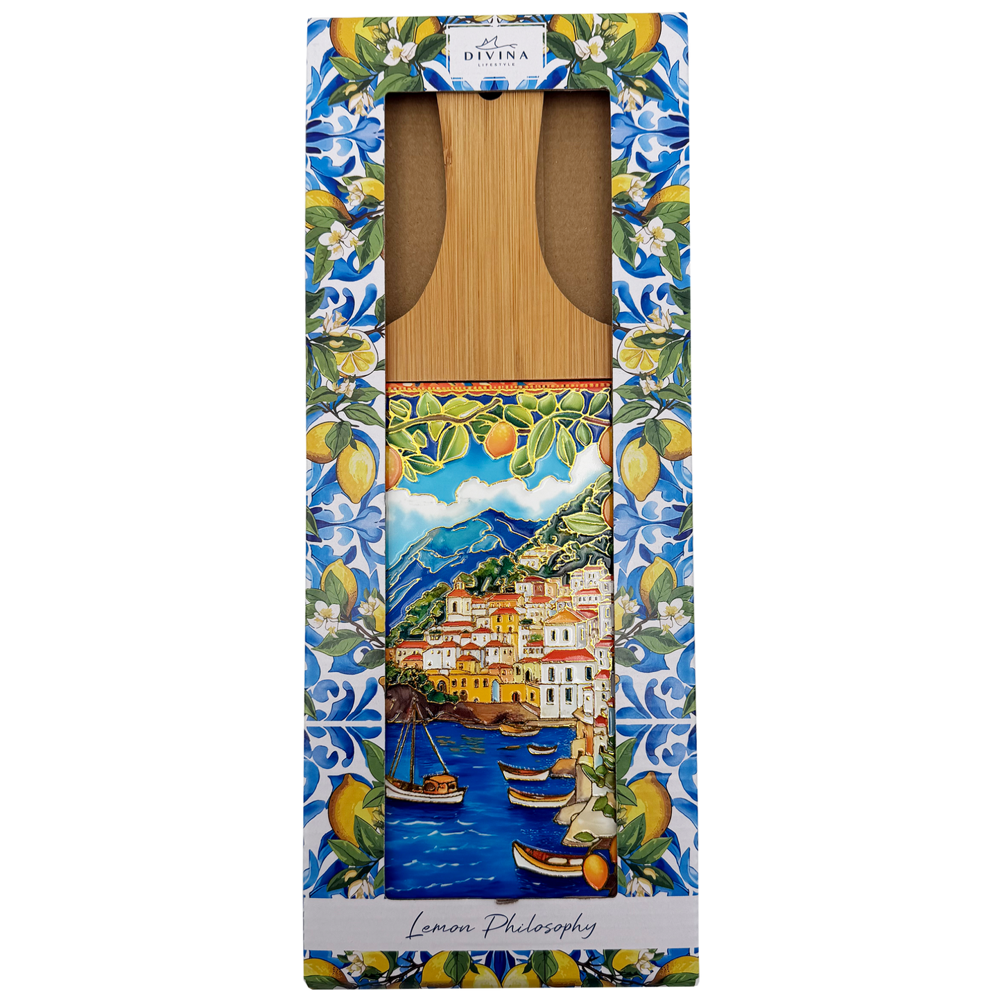 Sottopentola in ceramica e bambù Paesaggio Mix - 14x35,5 cm - SF300