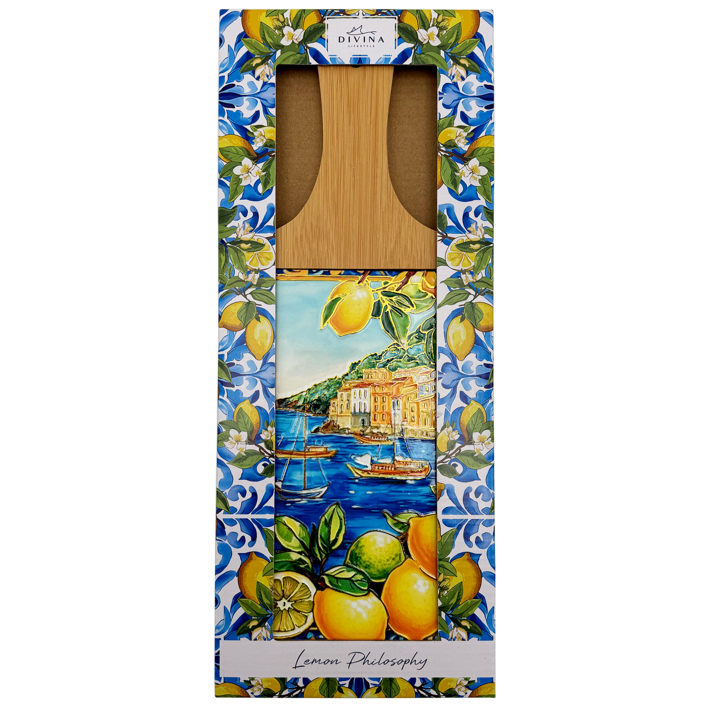 Sottopentola in ceramica e bambù Paesaggio Mix - 14x35,5 cm - SF300