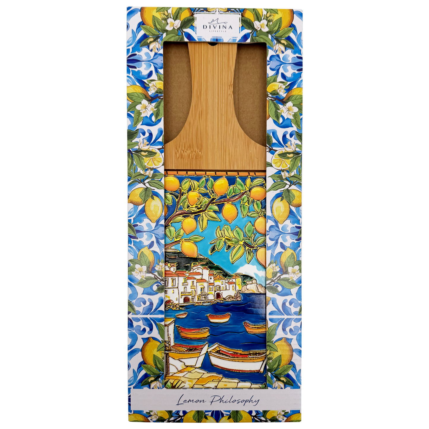 Sottopentola in ceramica e bambù Paesaggio Mix - 14x35,5 cm - SF300
