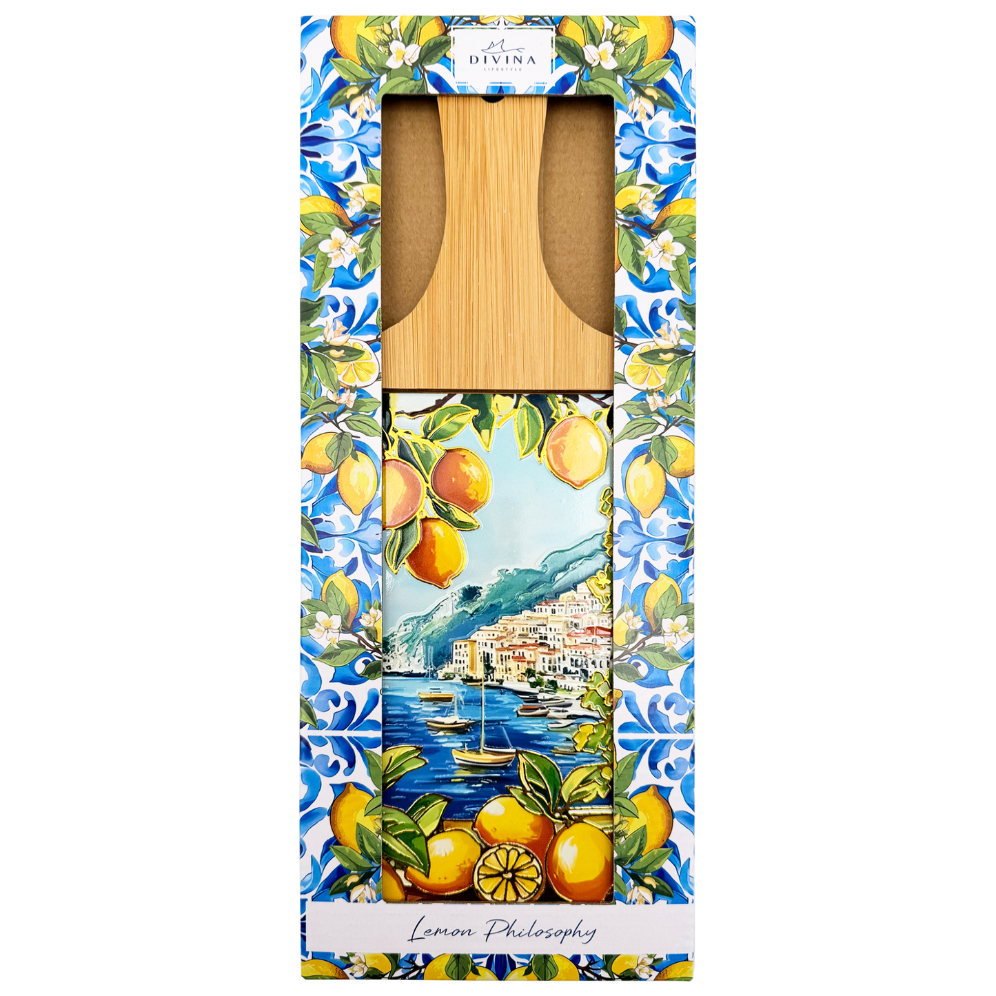 Sottopentola in ceramica e bambù Paesaggio Mix - 14x35,5 cm - SF300