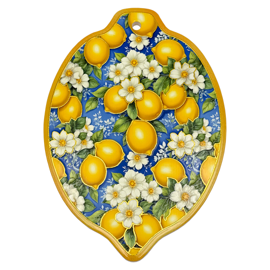 Sottopentola decorativo in ceramica con limoni - 15x20 cm - SF351
